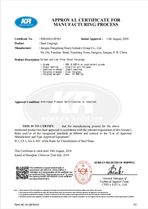 Certificat kr